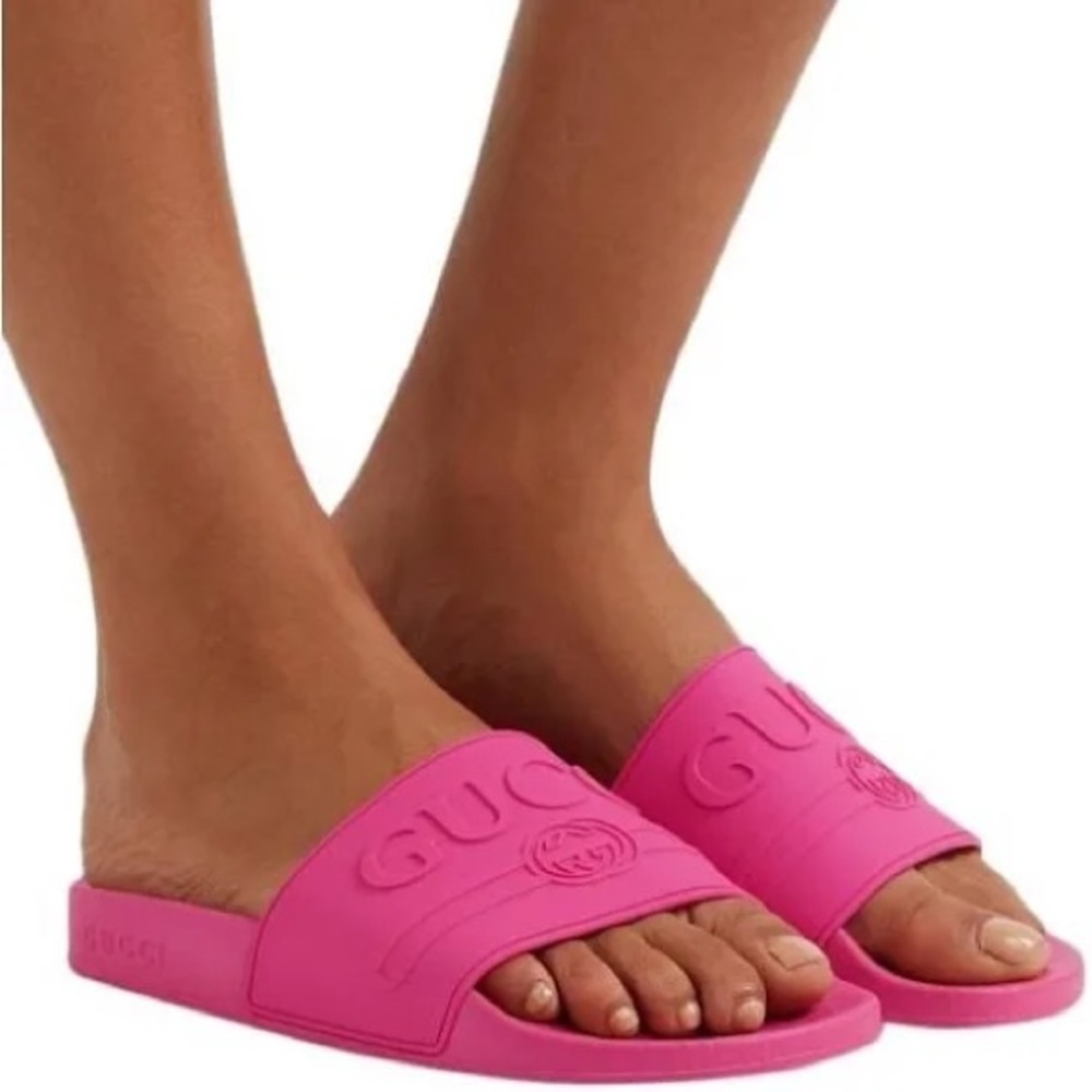 Gucci slide on pink great condition hope pink, size 40 or 9.5